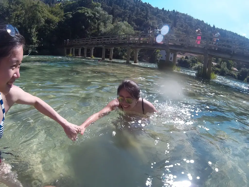 Swimming in the Krka National Park