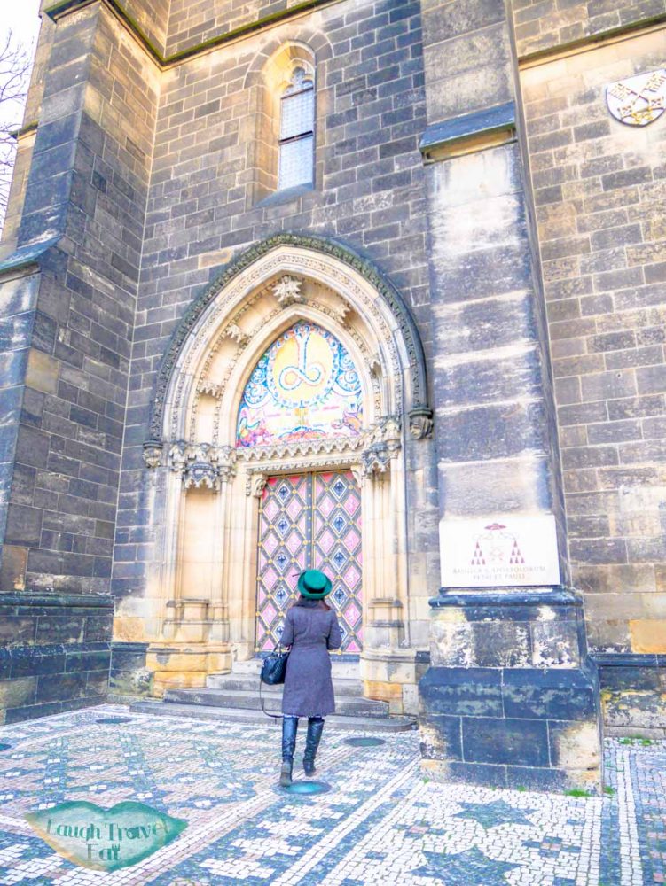 door of St Peter and Paul ChurchVyshrad Prague Czech Republic Europe - laugh travel eat