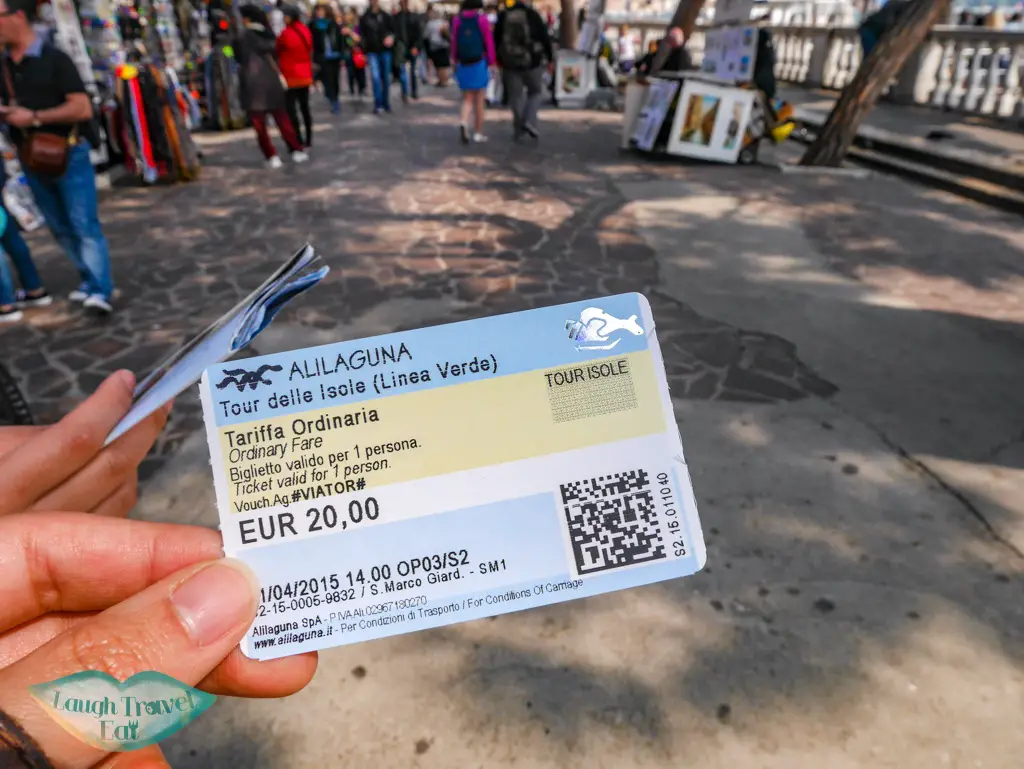 ticket for three island tour Venice Italy - laugh travel eat