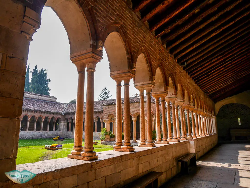courtyard gallery of Basilica di San zeno maggiore verona italy