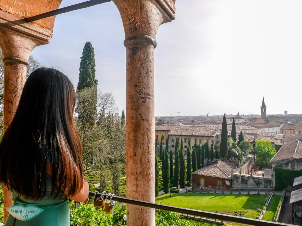 me looking out at giardino giusti verona italy