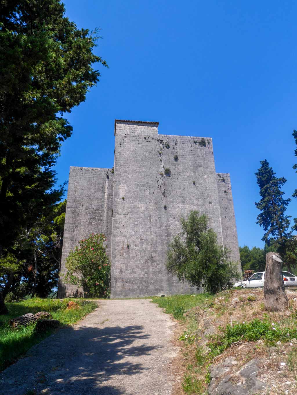 cross shaped church on sipan island elaphiti island croatia