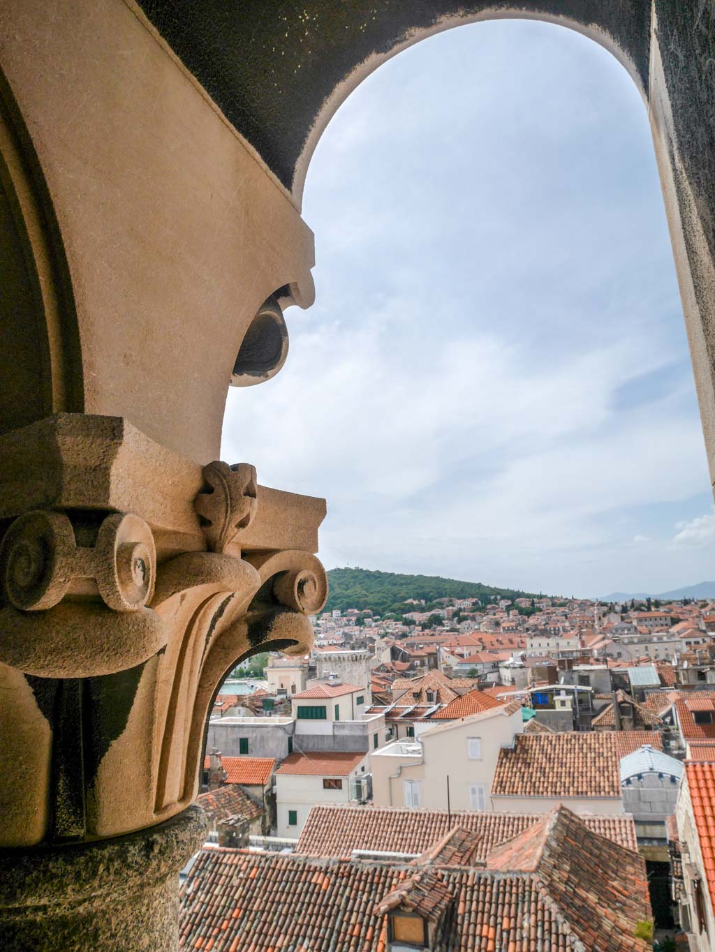 glimpses of split up the The Cathedral of St Dominus tower diocletians palace split croatia