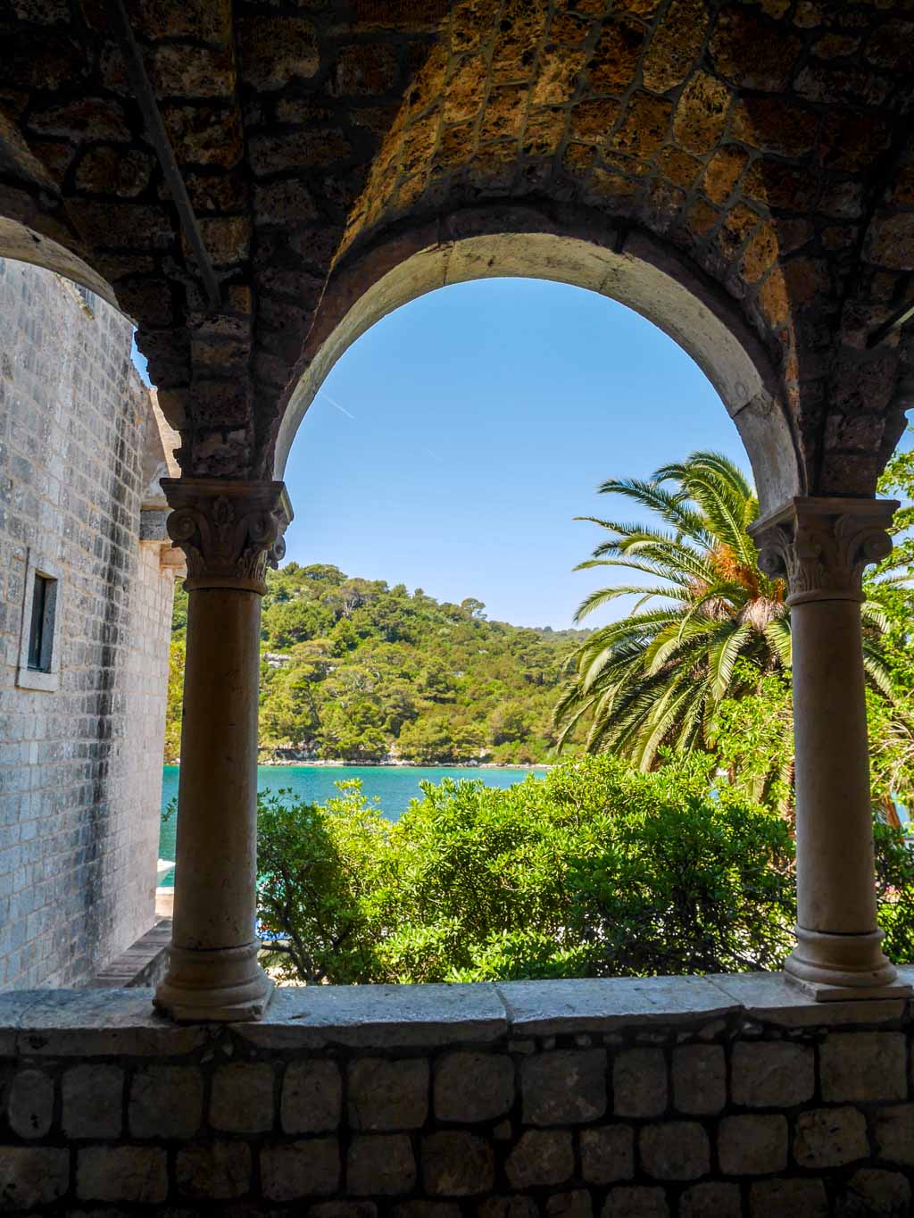 monastery view from st mary's island mljet national park croatia
