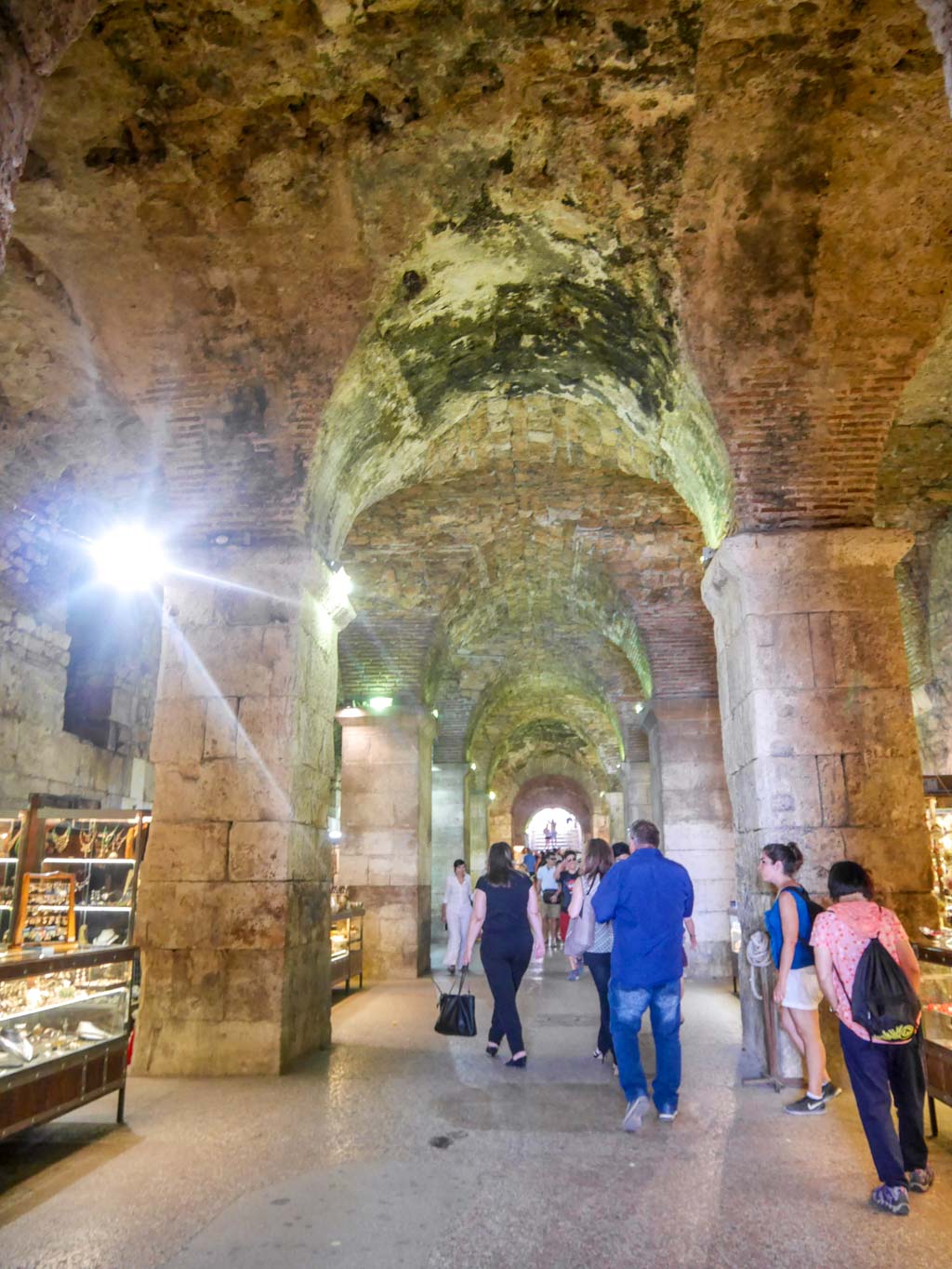 the basement of diocletian's palace split croatia