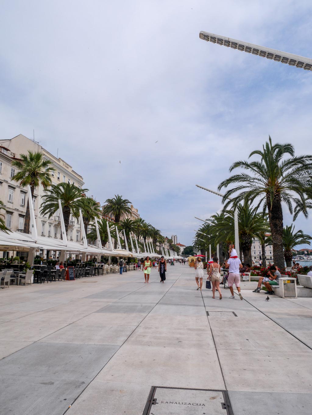 the riva seaside pavement split croatia