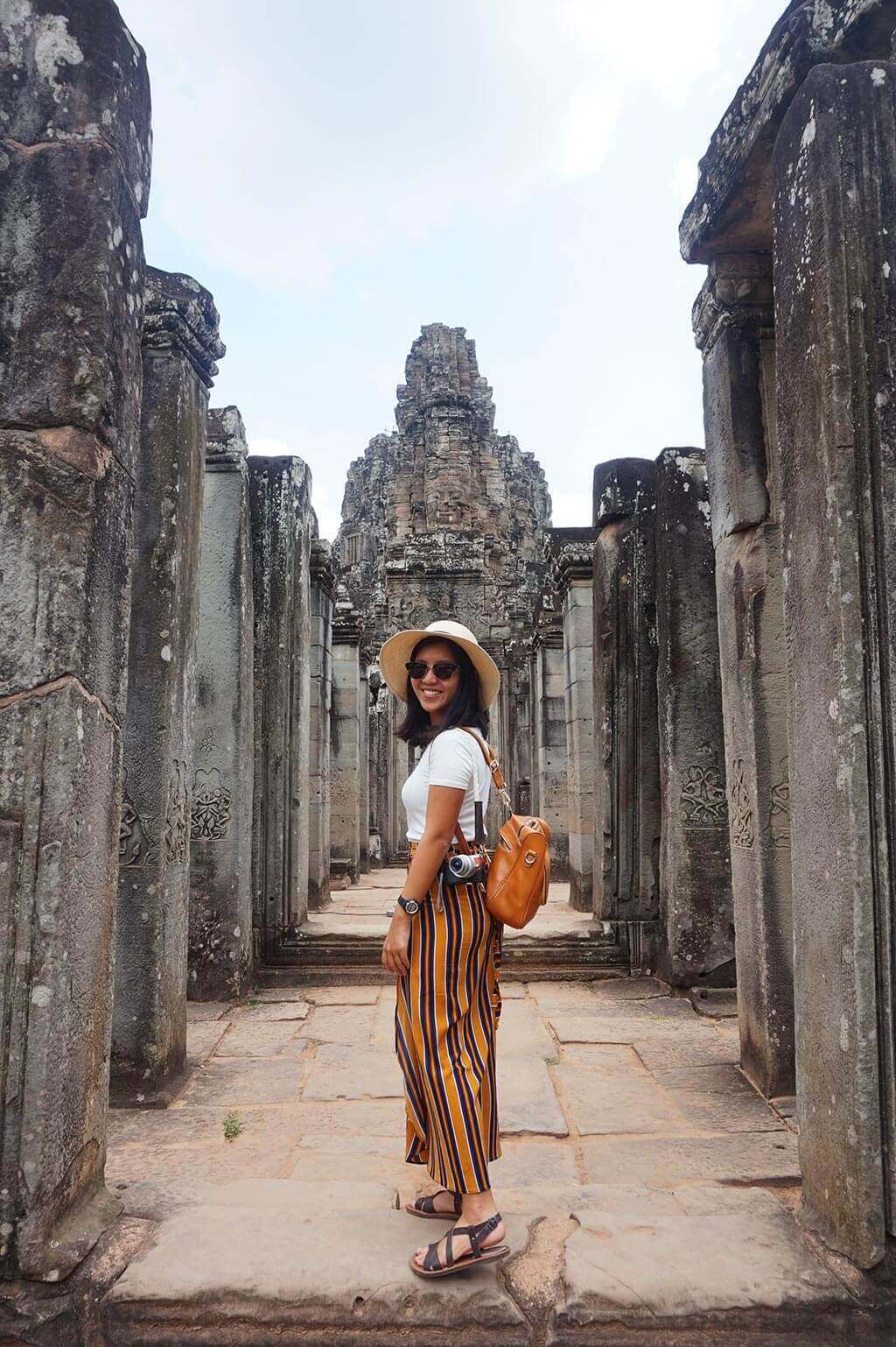 Me entering Bayon Temple, Angkor Thom, Cambodia | Laugh Travel Eat