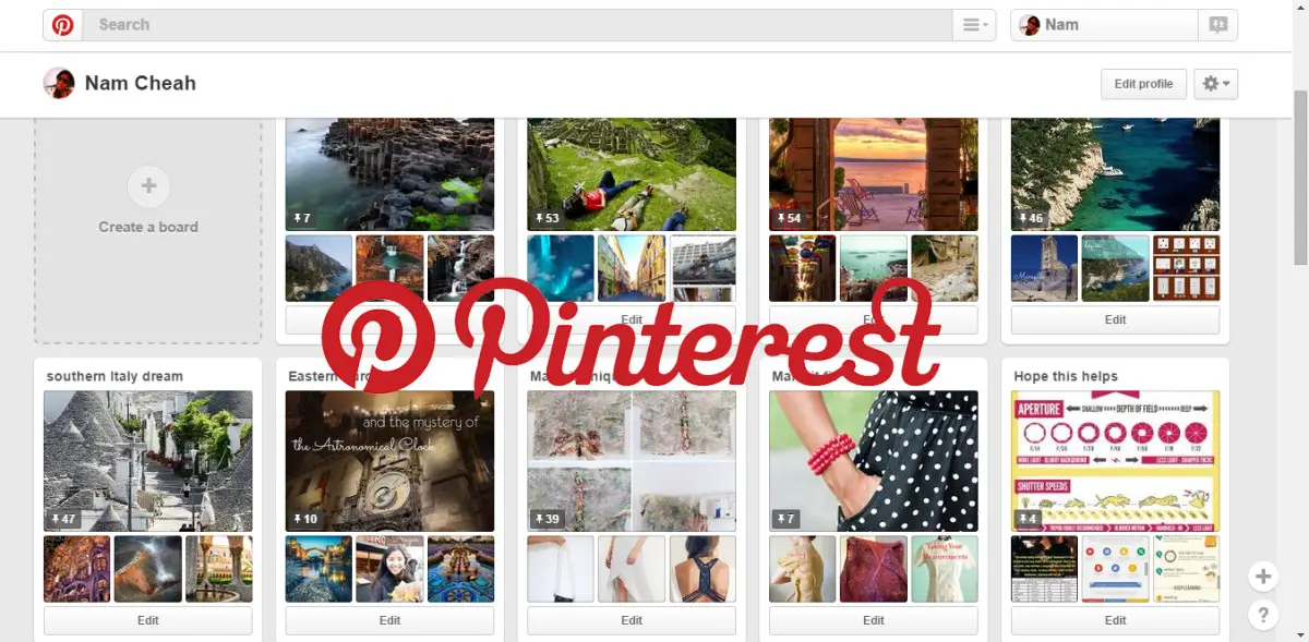 Pinterest: useful for travel inspiration