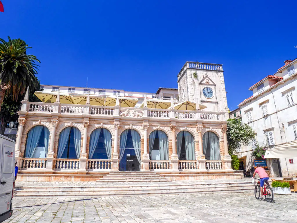 Loggia and Clock Tower of Governovr’s Palace hvar town hvar croatia