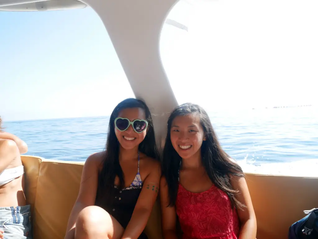 Happily abroad the Nicolas on a boat trip around Lipari and Salina, Aeolian Islands