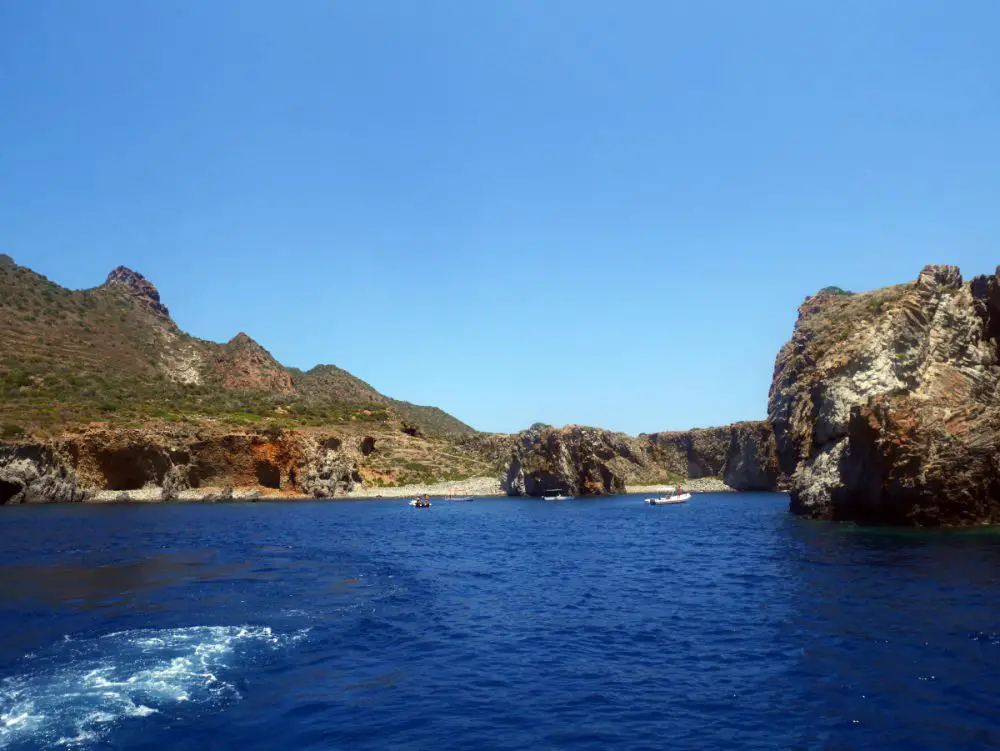 view of Panarea from the sea| Laugh Travel Eat