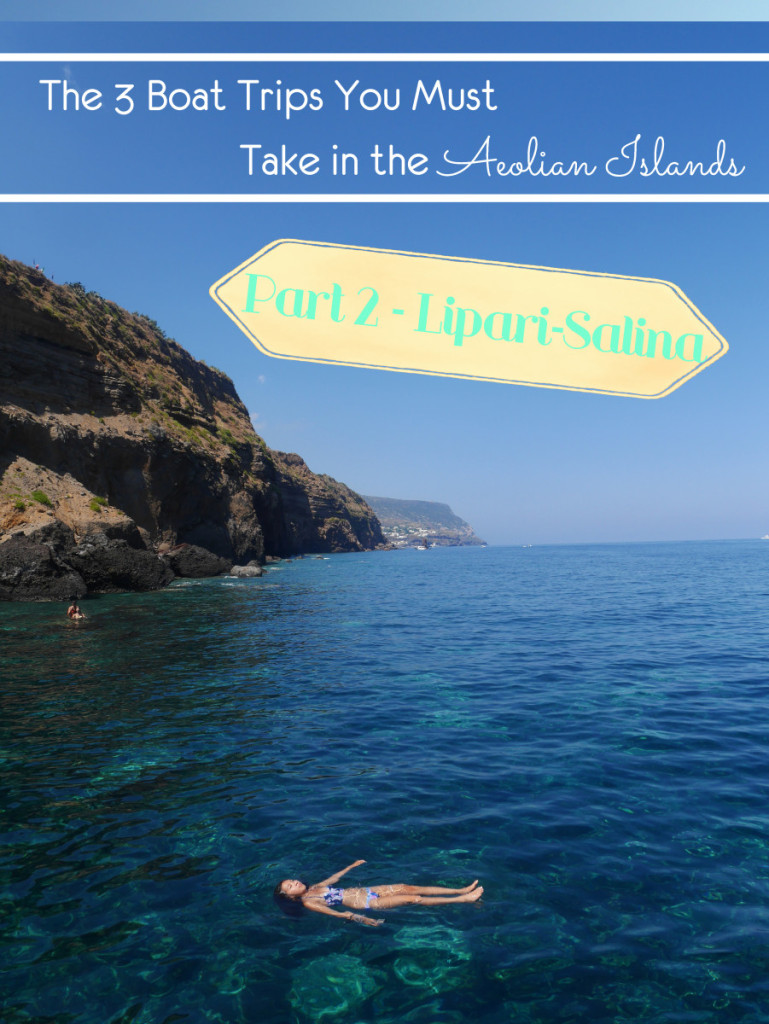 The 3 Boat Trip You must take in the Aeolian Islands, Part 2 - Salina-Lipari. You will depart from Lipari and go around the famous sights such as Pumice Beach and Cyclops Island, with a lunch stop at Salina.