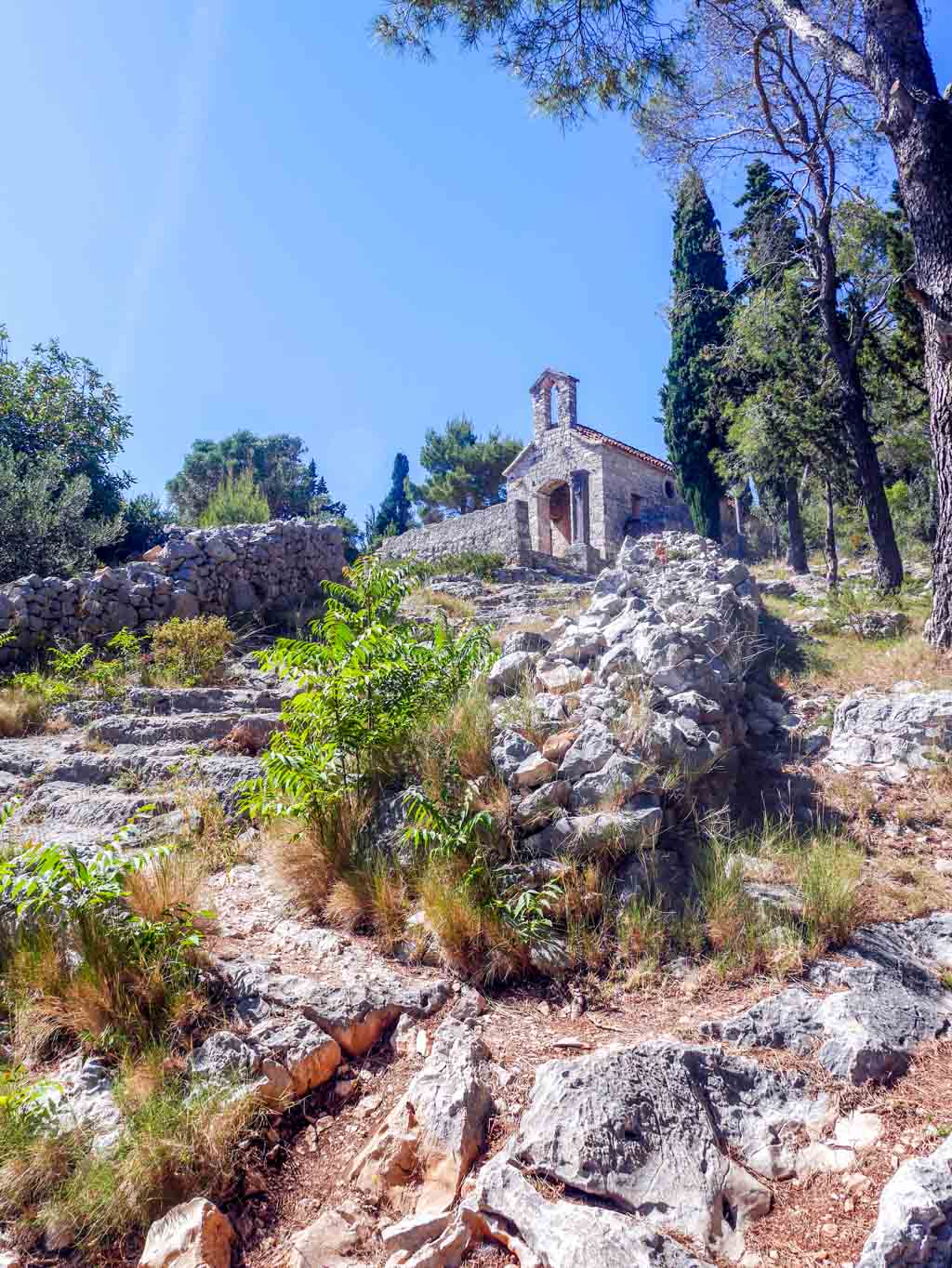 a small church on our way to hvar town hvar croatia