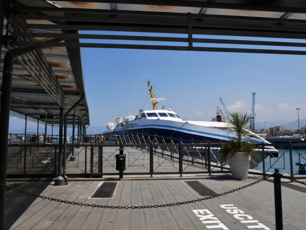 Hydrofoil from Milazzo to Aeolian Islands