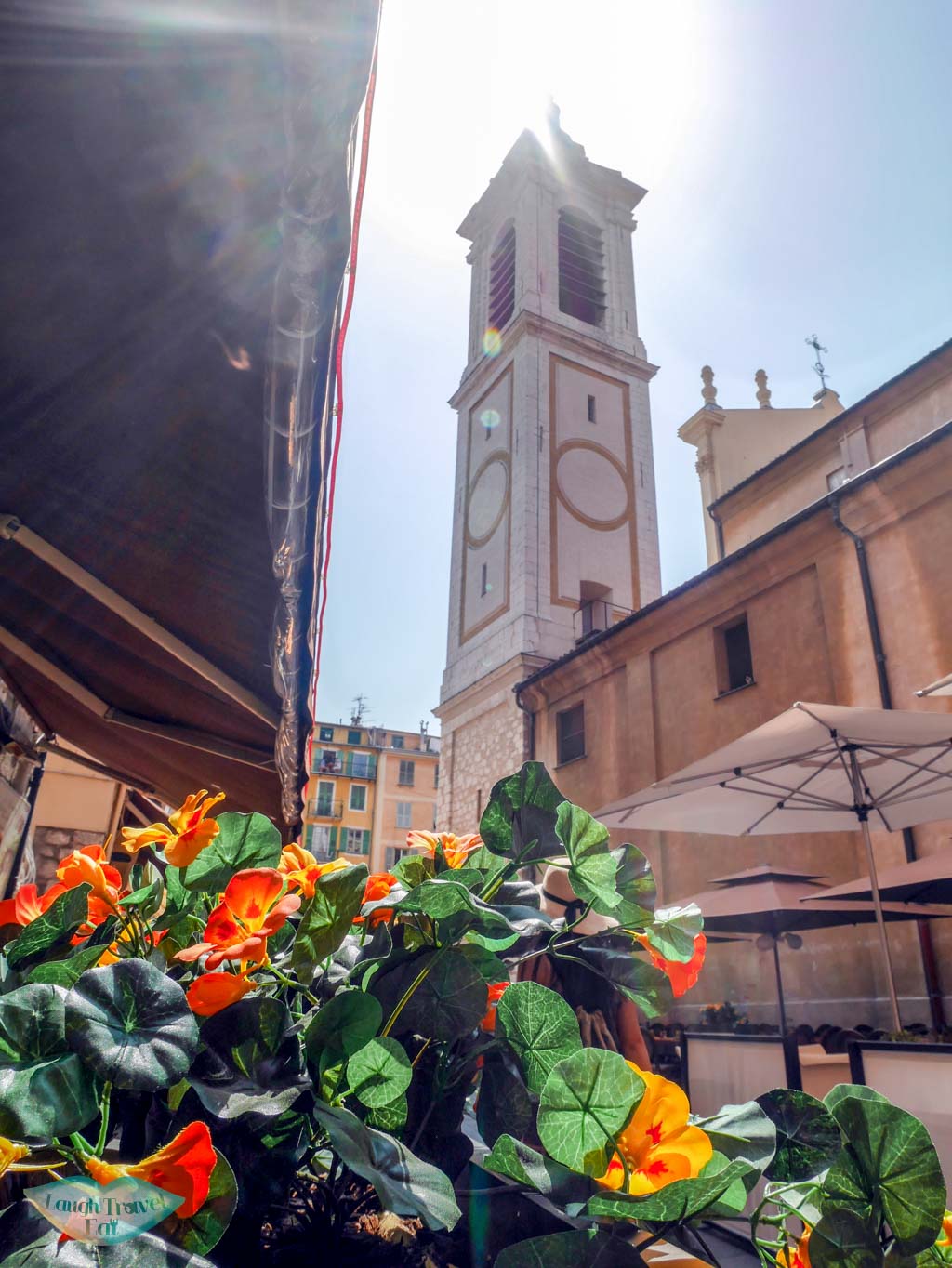 old town of nice flower and clock tower south of france | Laugh Travel Eat