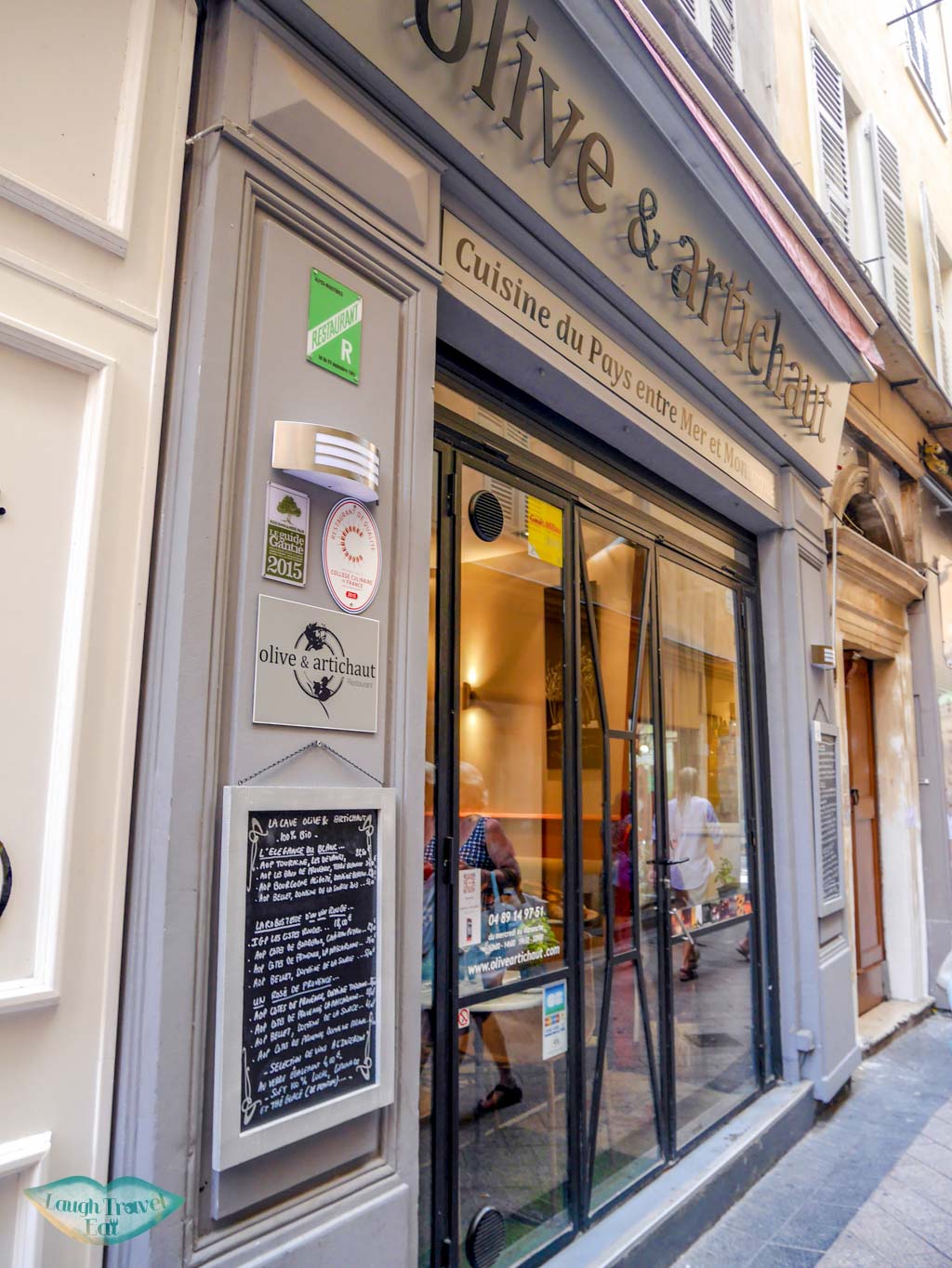 olive and artichaut restaurant old town nice south of france | Laugh Travel Eat