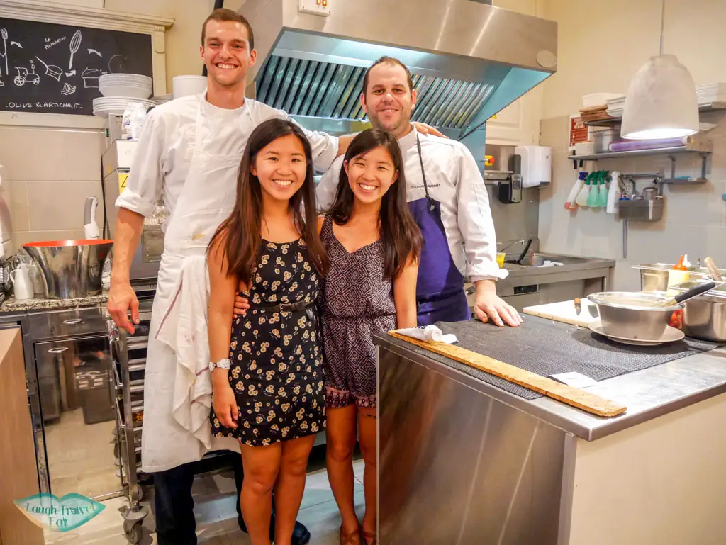 photo with the chefs olive and artichaut restaurant old town nice south of france | Laugh travel Eat