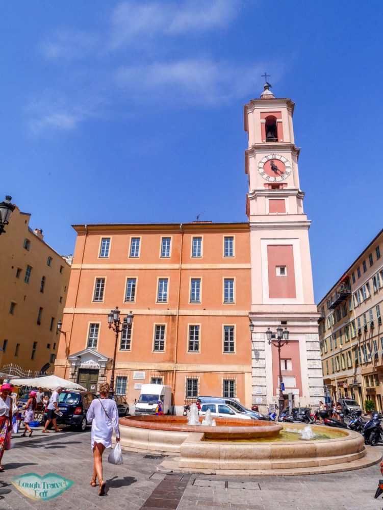 pink building in old town nice south of france | Laugh Travel Eat
