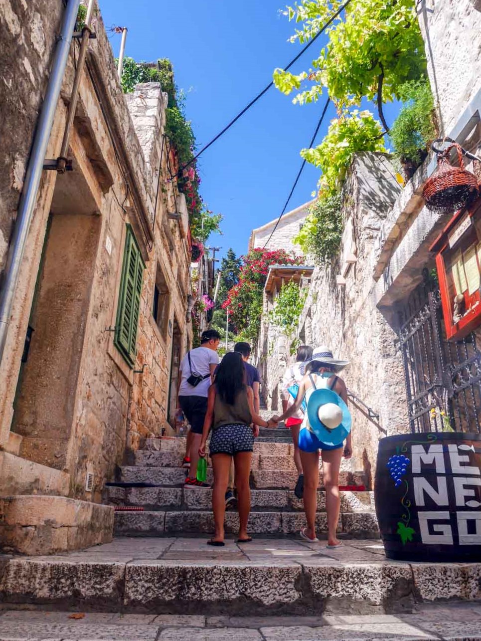 staircase up to spanish fort hvar town hvar croatia
