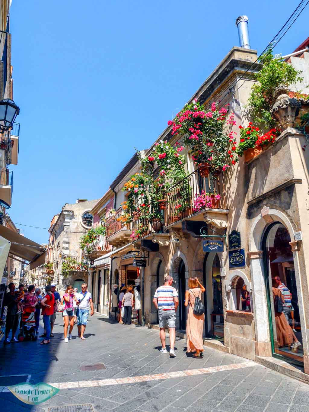 Walking in the old town of Taormina, Sicily | Laugh Travel Eat