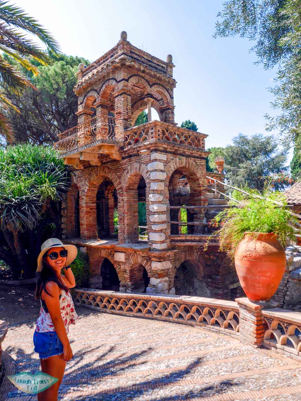 One of the interesting architecture within the communal garden in Taormina | Laugh Travel Eat