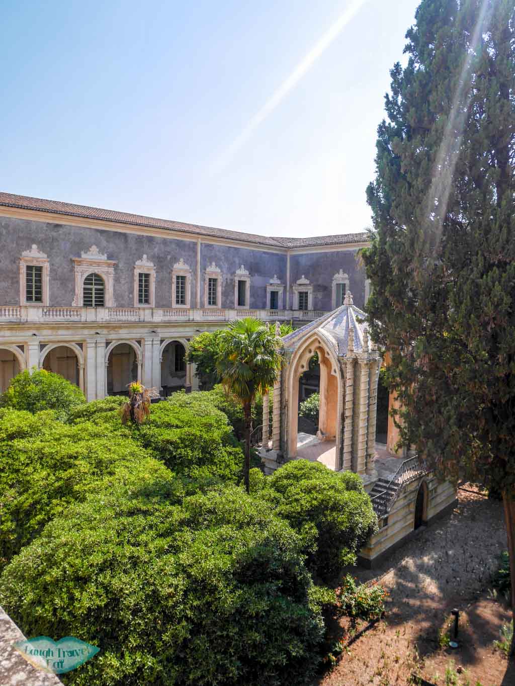 Hidden garden within the Benedictine Monastery in Catania, Sicily | Laugh Travel Eat