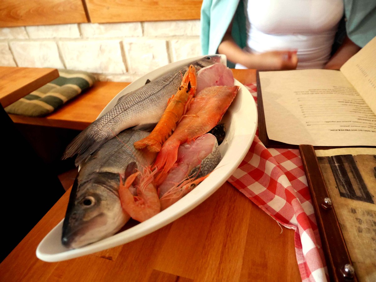 Catch of the day at Konoban Marjan in Split, Croatia