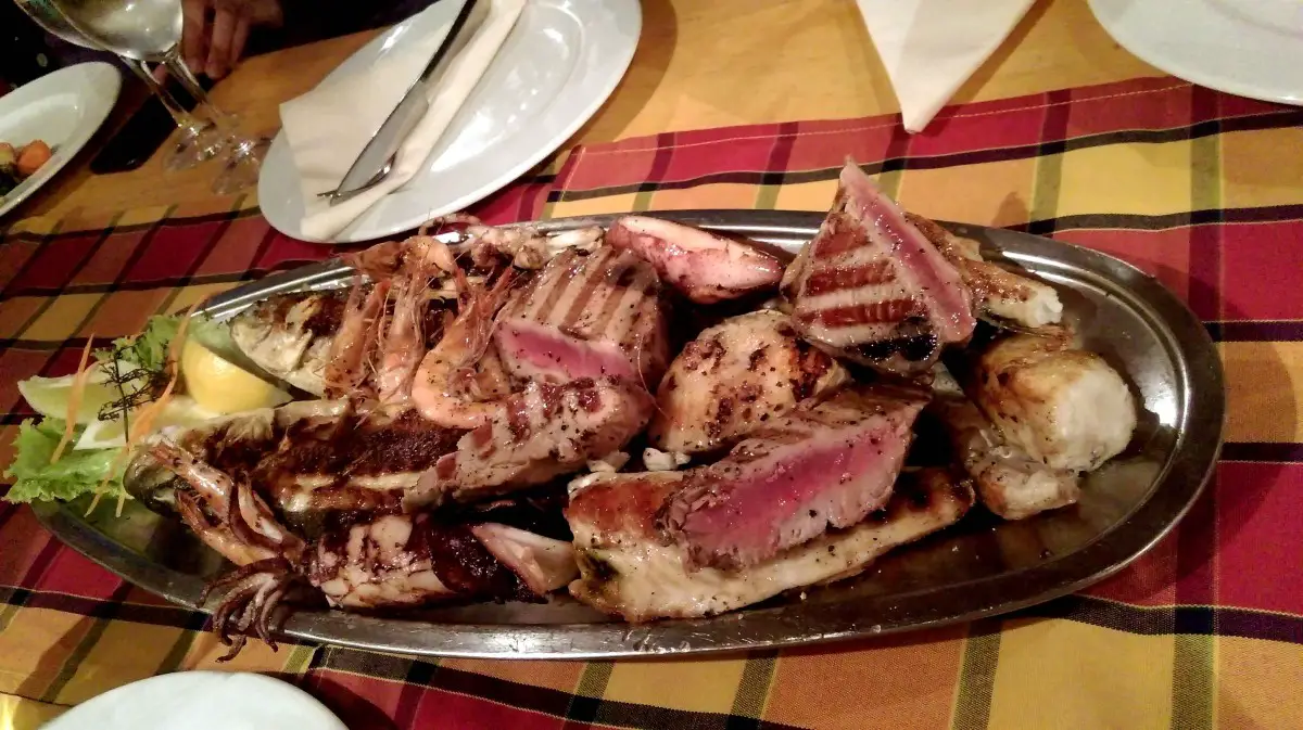 Mixed sea food grill at Konobo Matejuska in Split