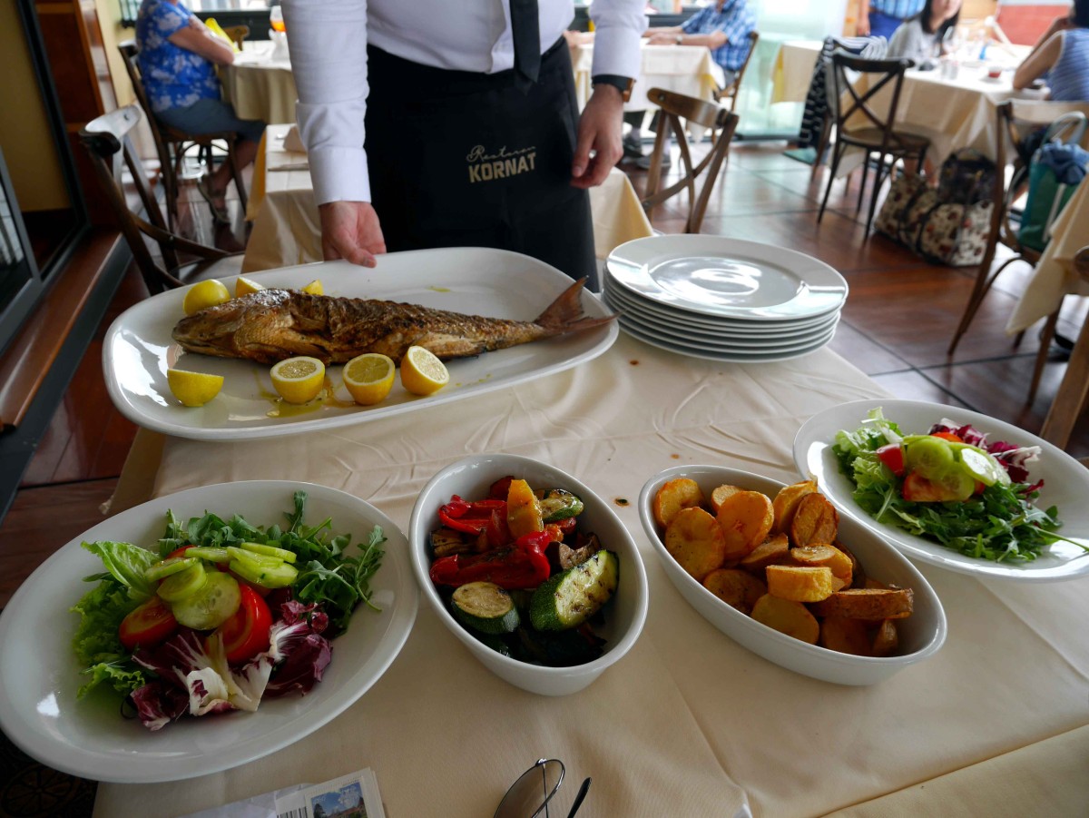 Catch of the day at Restaurant Kornat, Zadar, Croatia