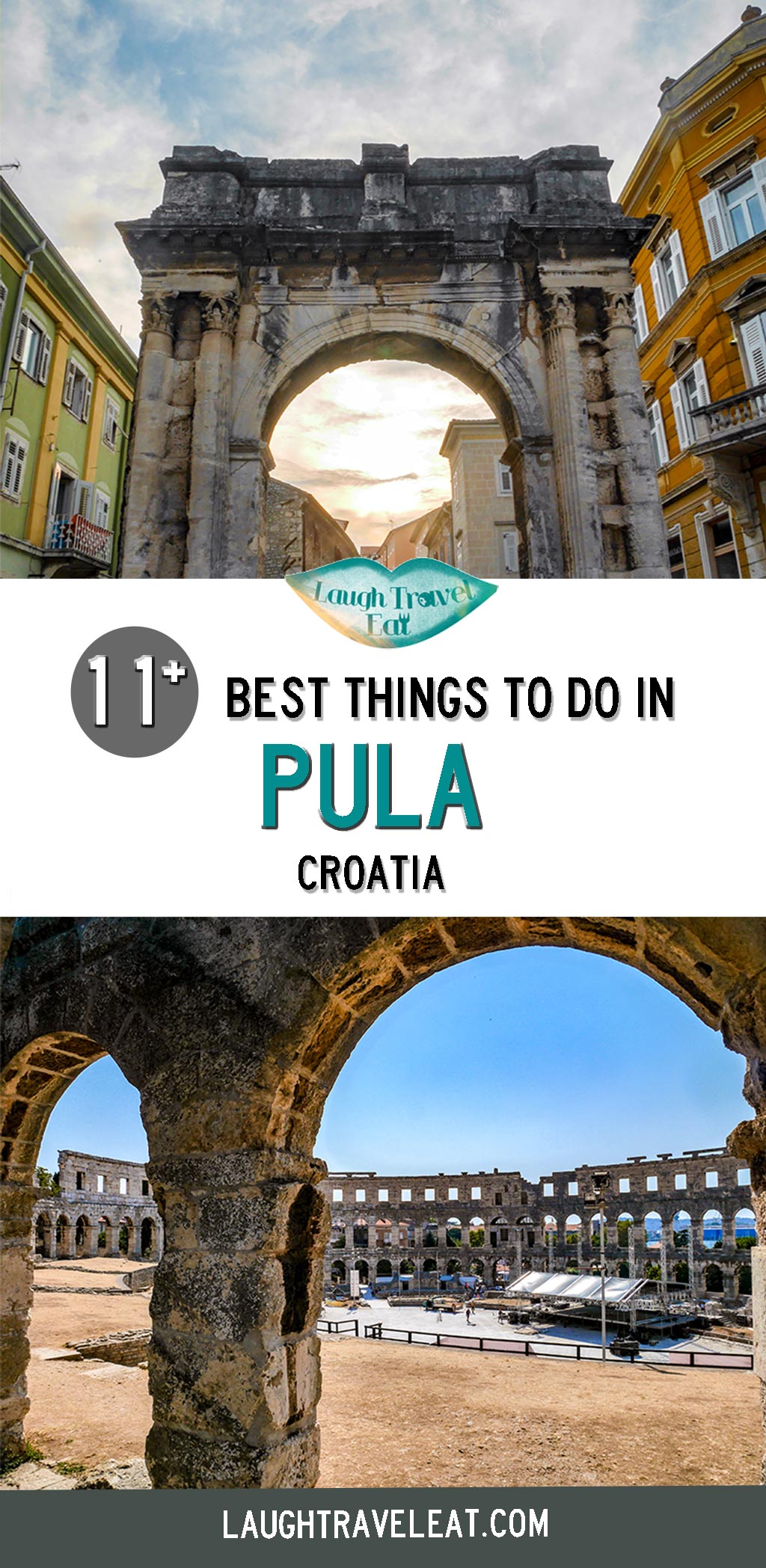 Pula, Croatia not only has one of the best preserved amphitheater in the world, but also amazing cuisine and other stunning Roman ruins. Here are the best things to do there #Pula #Croatia