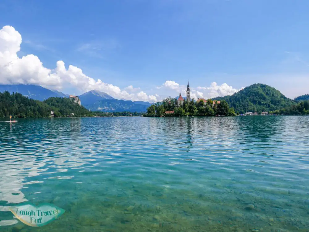 Bled island surrounded by the turquoise lake water | Laugh Travel Eat