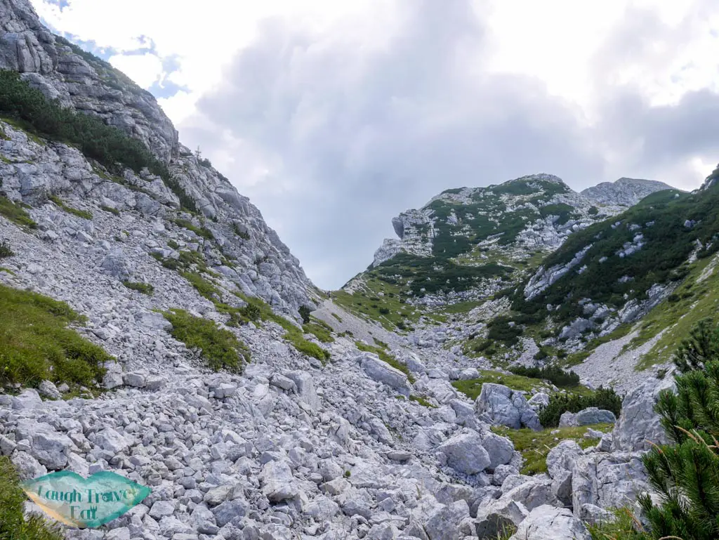 boulders and pebbles path atop vogel ski center bohinj slovenia - laugh travel eat