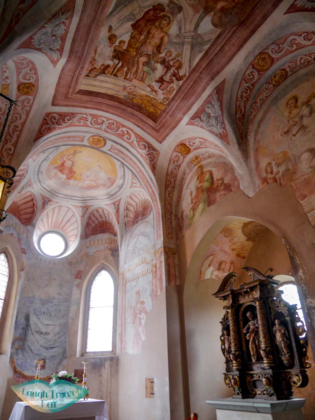 church-inside-Bled-Castle-Bled-Slovenia-laugh-travel-eat