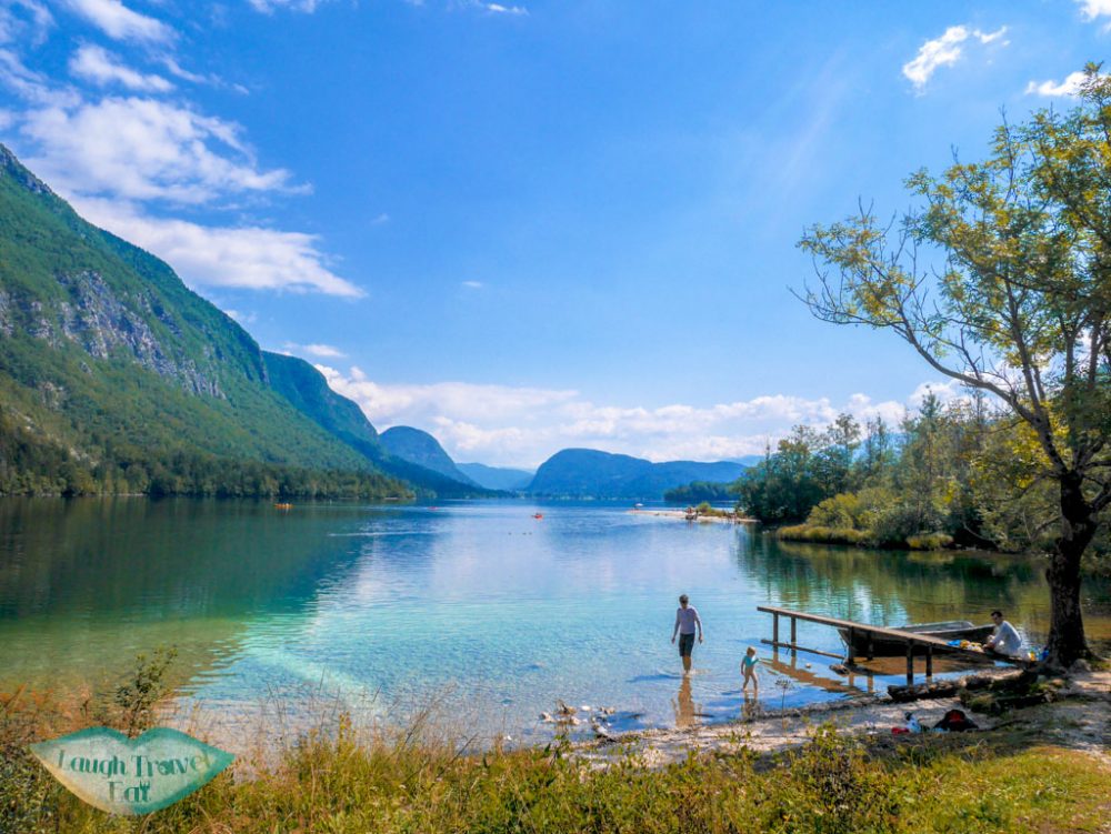 east bank small pier lake bohinj slovenia - laugh travel eat