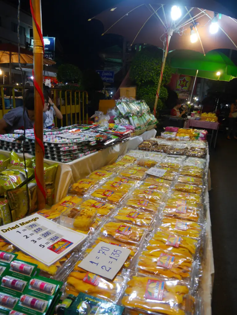 Thai dried mango at Chiang Mai's Saturday Night Market | Laugh Travel Eat