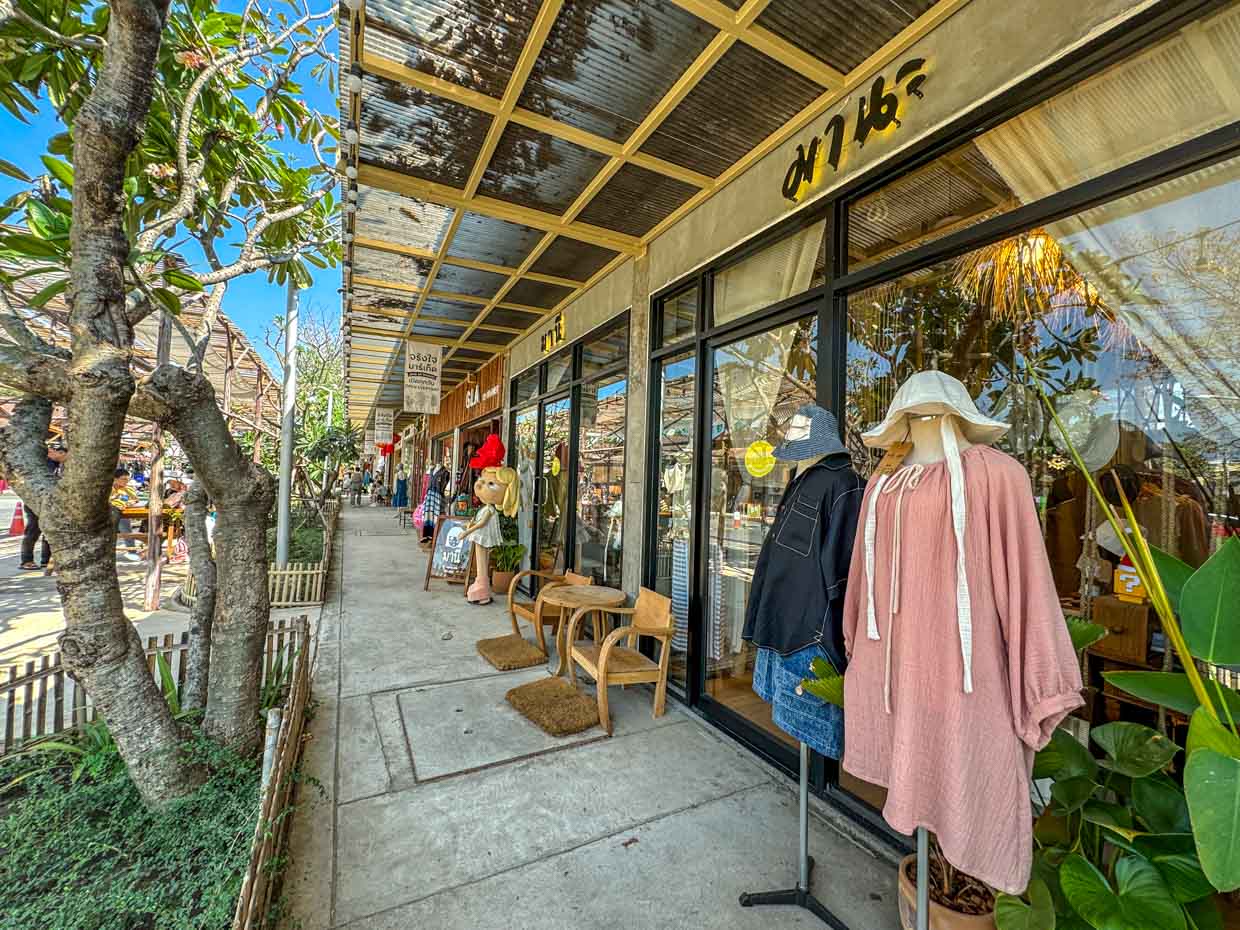 permanent shops Jingjai market Chiang Mai Thailand - laugh travel eat