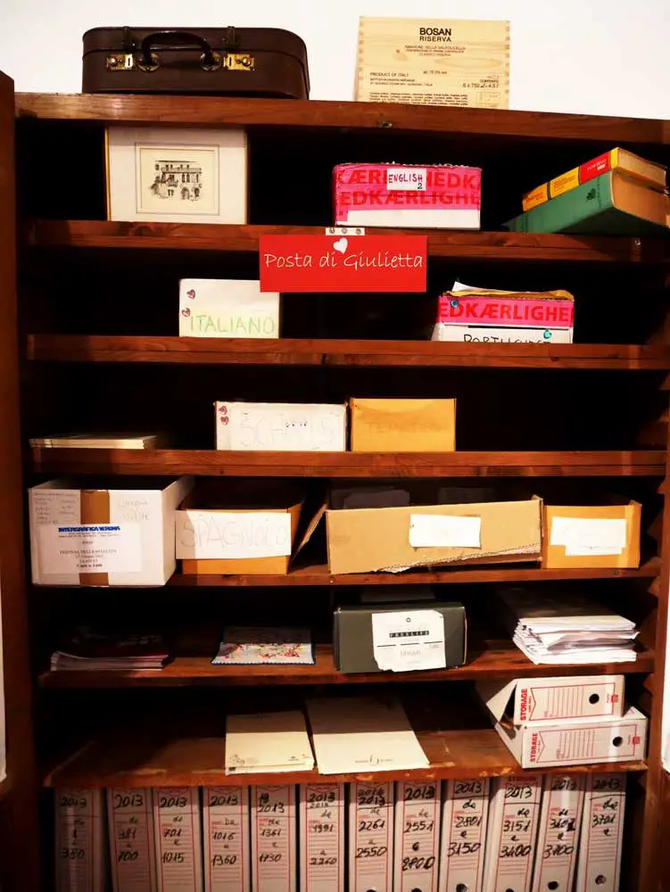 cupboard that holds letters to Juliet, Club di Giulietta, Verona, Italy | Laugh Travel Eat