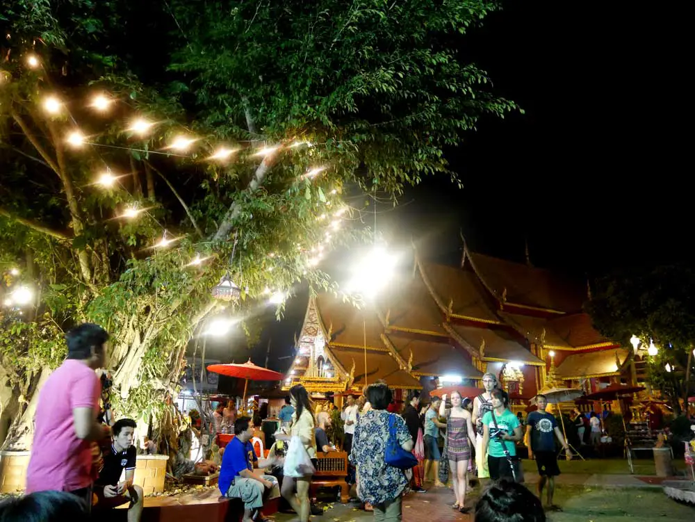 courtyard around Wat Sri Suphan, Silver Temple, Chiang Mai, Thailand | Laugh Travel Eat
