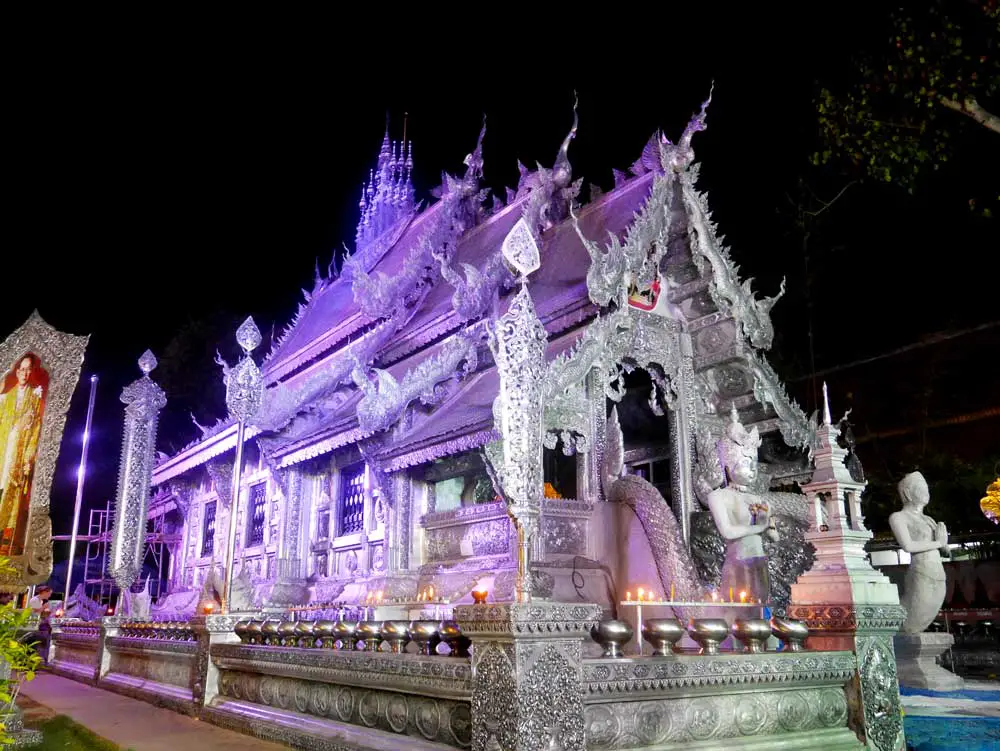 Wat Sri Suphan at night, Chiang Mai, Thailand | Laugh Travel Eat
