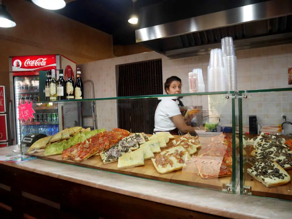 pizza and focaccia at Focacceria Ponte Pietro, Verona, Italy | Laugh Travel Eat