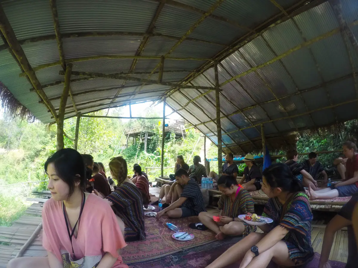 Lunch hut at Elephant Jungle Sanctuary | Laugh Travel Eat