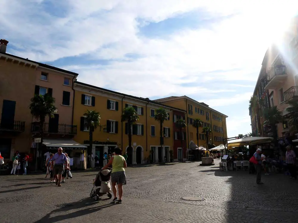 A square inside the old town of Sirmione, Lake Garda, Italy | Laugh Travel Eat