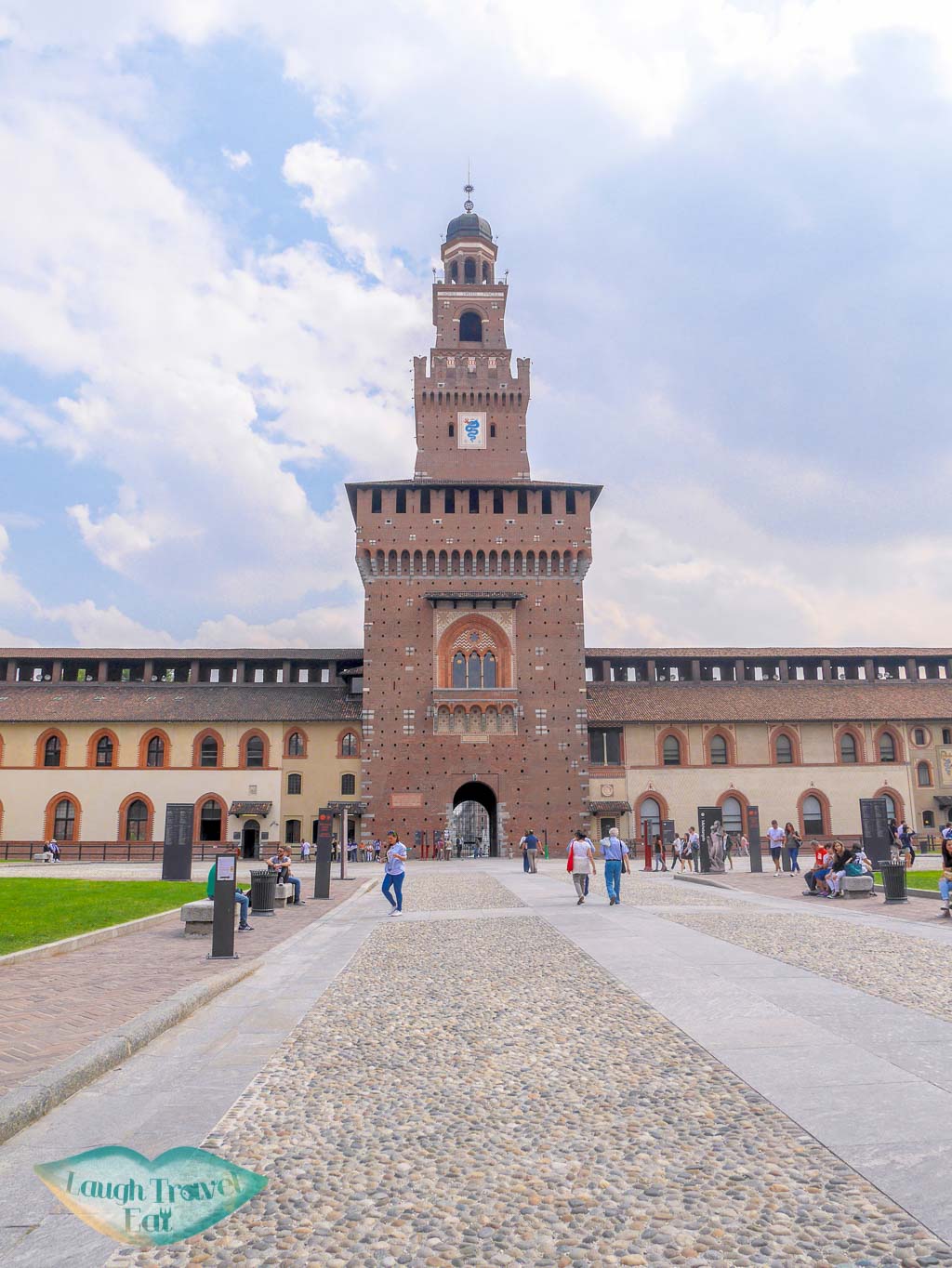 tower Sforza Castle, Milan, Italy - laugh travel eat
