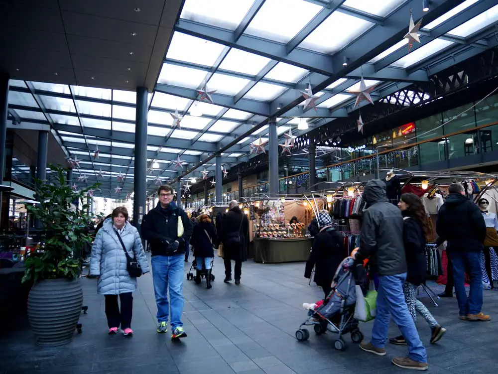 The organised stalls of Spitalfield Market, London, UK | Laugh Travel Eat