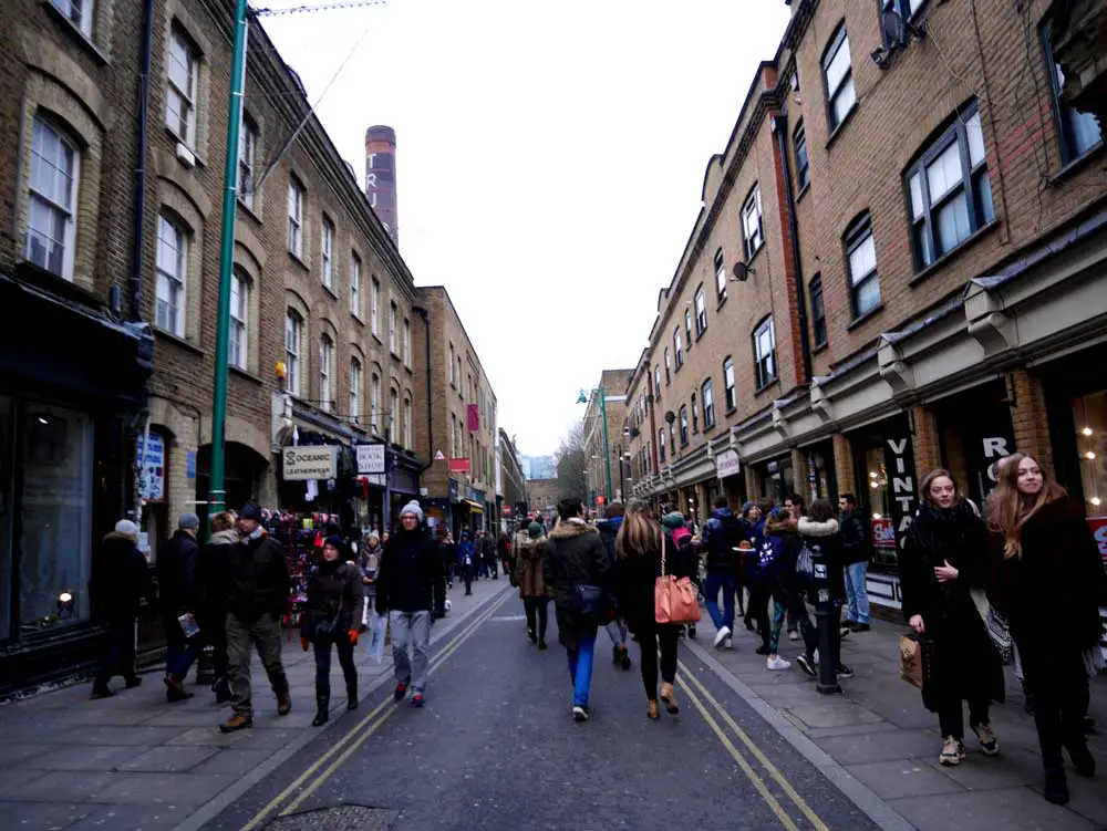 The end of Brick Lane - where stalls have ended with stores, Brick Lane, East London, UK | Laugh Travel Eat