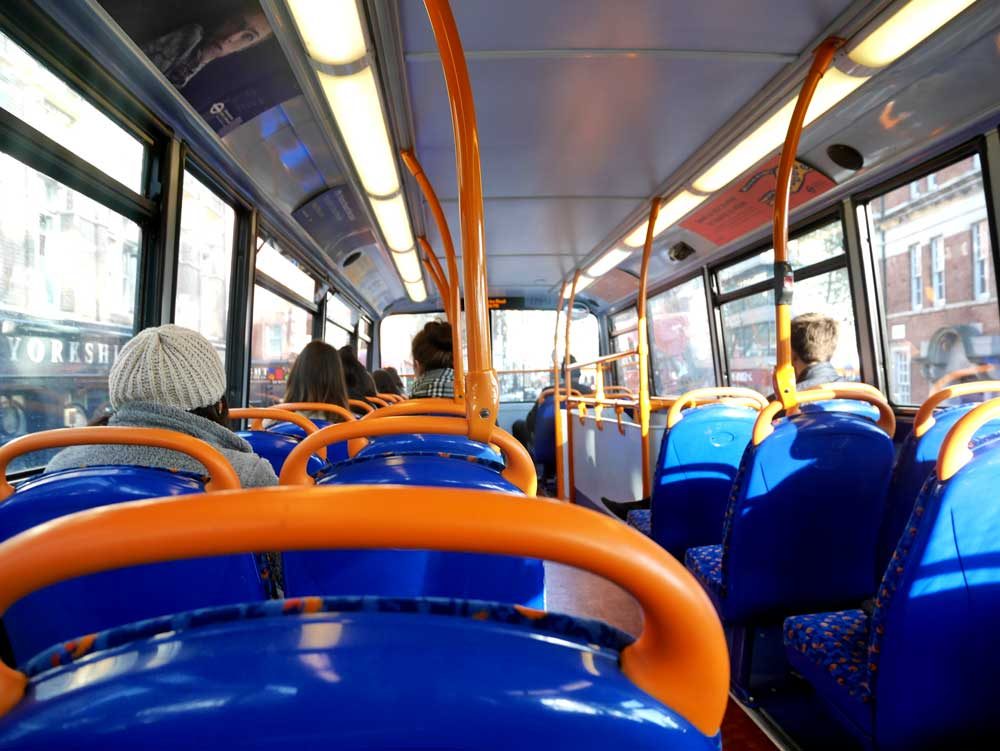 The interior of your stereotypical London bus, London | Laugh Travel Eat