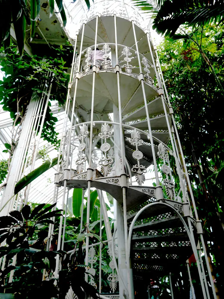 Staircase at Palm House, Kew Garden, London, UK | Laugh Travel Eat