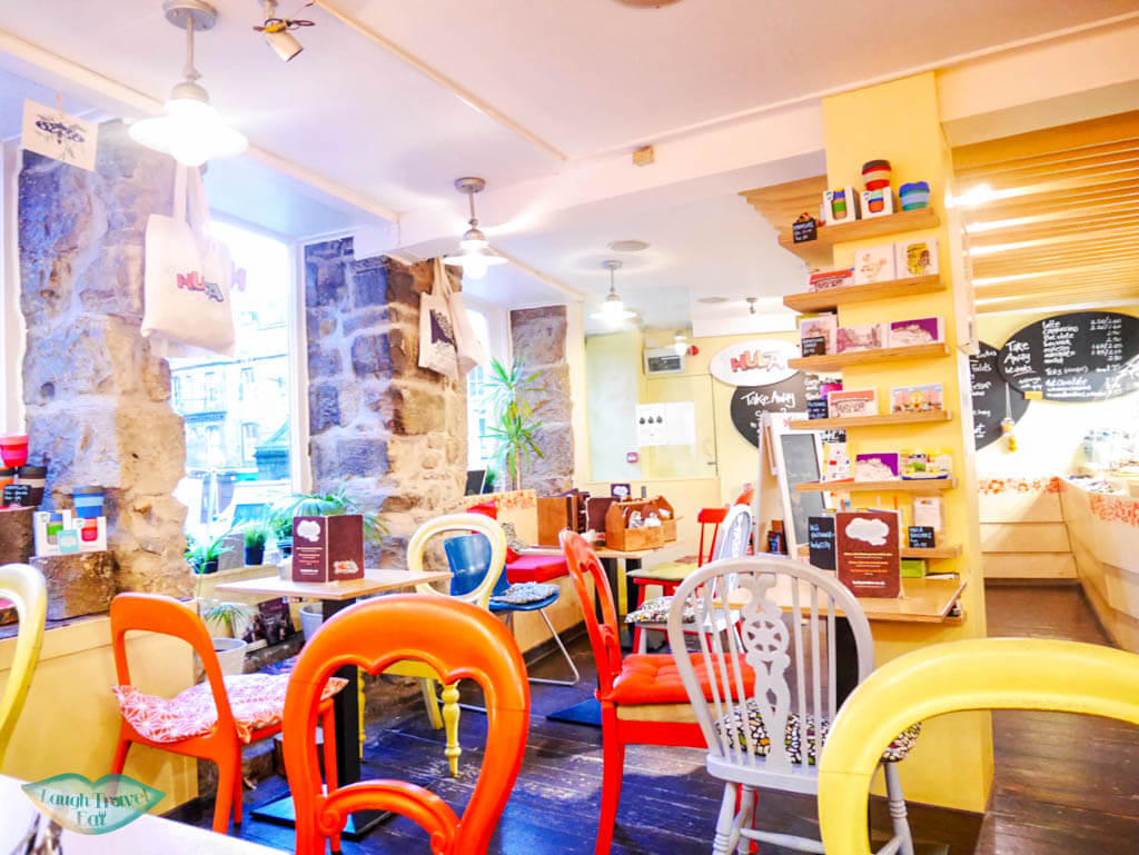 Interior of Hula Juice bar in Edinburgh, Scotland - Laugh Travel Eat