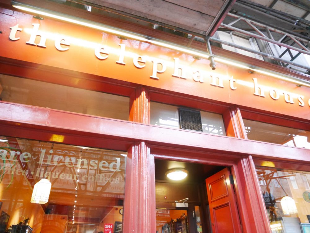 Front of The Elephant House, a cafe in Edinburgh where J.K. Rowling wrote much of Harry Potter | Laugh Travel Eat