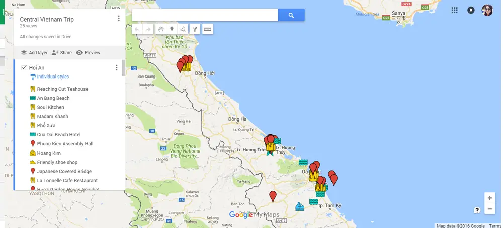 Using google my map as travel plan | Laugh Travel Eat